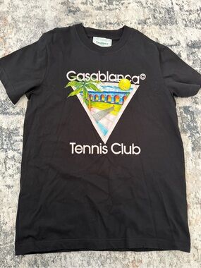 Casablanca Black "Tennis Club" Graphic Short Sleeve Tee